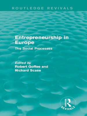 cover image of Entrepreneurship in Europe (Routledge Revivals)